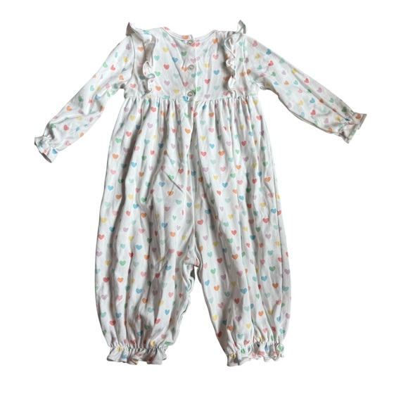 James & Lottie Heart Print Baby Romper - Picture 1 of 8